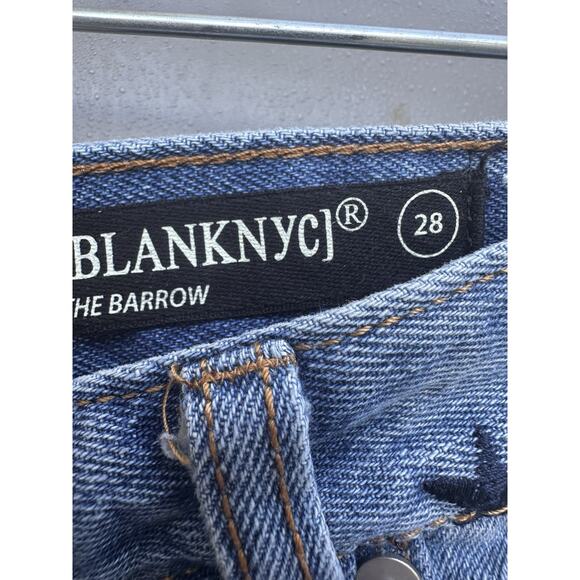 Blank NYC The Barrow Vintage High Rise Stars Embroidered Jean Shorts Sz 28 USA - Picture 15 of 16